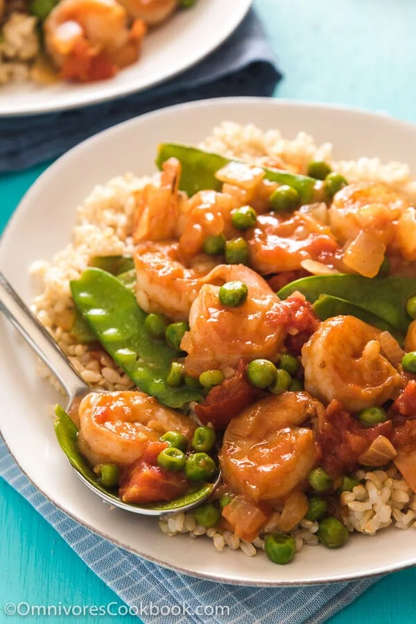 Tomato Shrimp Stir Fry (番茄炒虾仁)