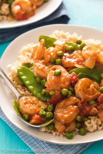 Tomato Shrimp Stir Fry (番茄炒虾仁)