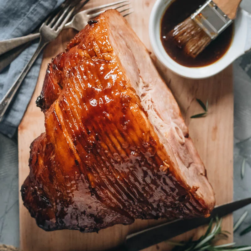 Jamón glaseado a la piña de inspiración asiática