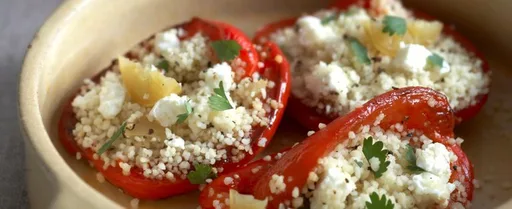 Pimientos rojos rellenos de cuscús