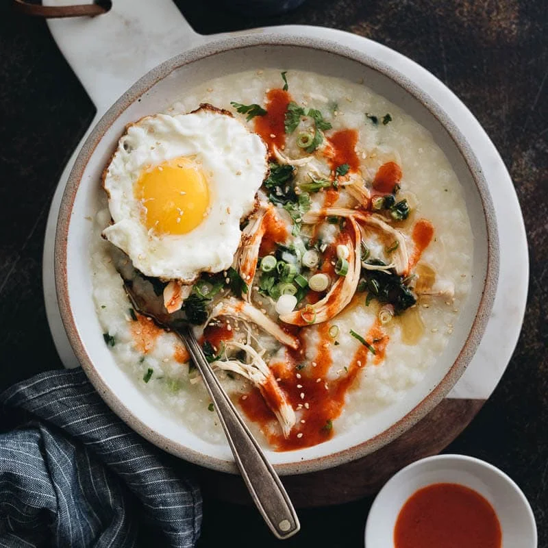 Instant Pot Congee (鸡肉菠菜粥)