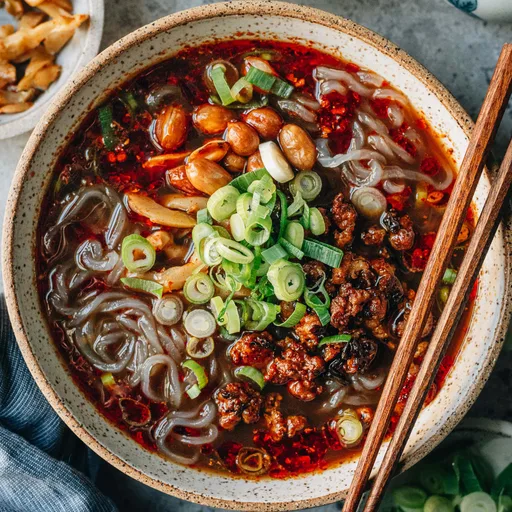 Spicy Rice Noodle Soup
