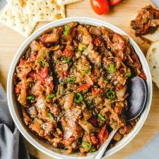 Spicy Eggplant and Tomato Dip (Vegan)