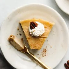 Vegan Baked Eggnog Cheesecake
