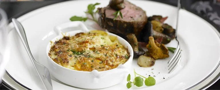 Carrot, parsnip and horseradish gratins