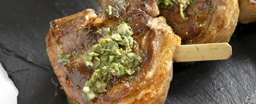 Lamb chops with salsa verde
