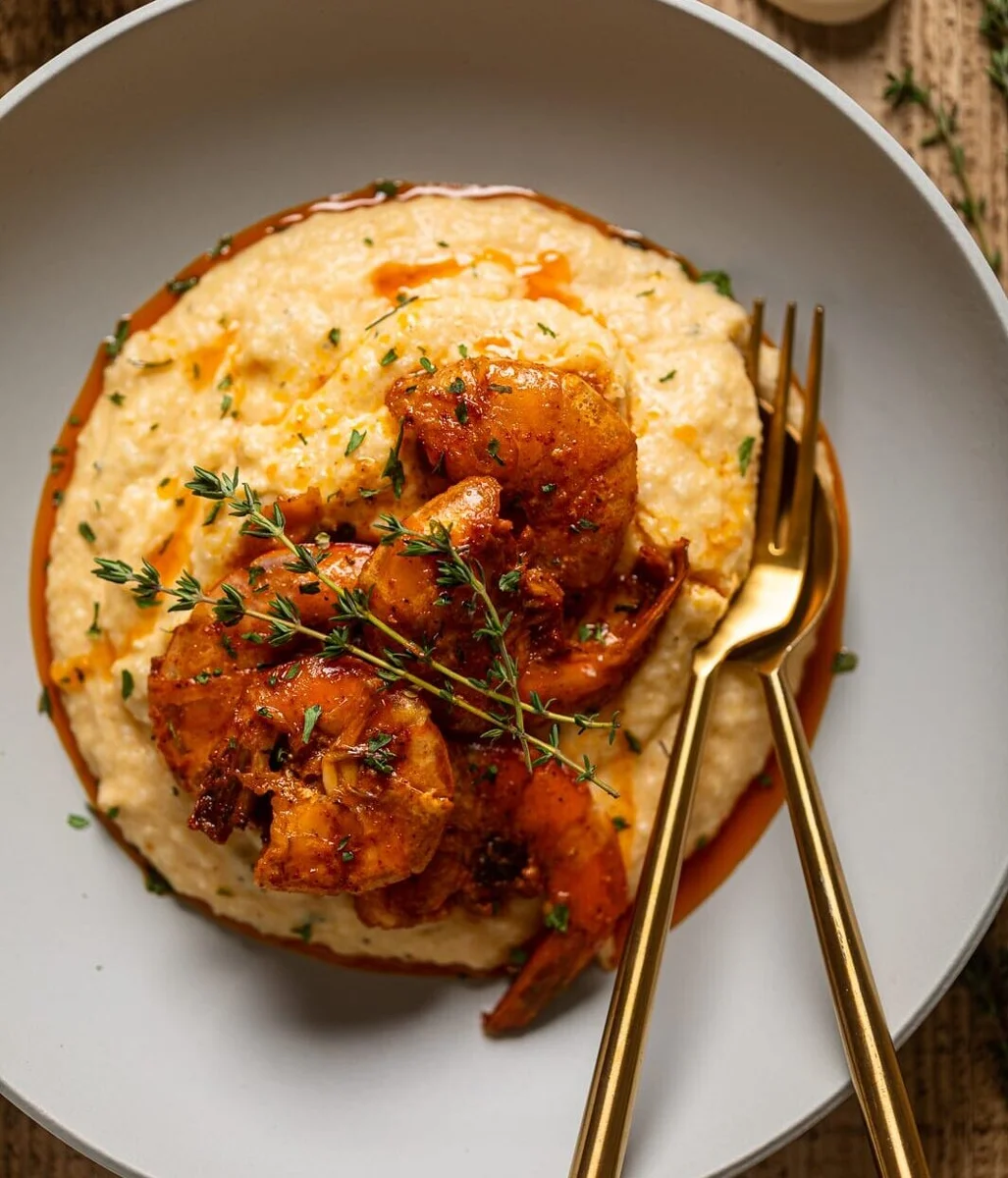 Spicy Southern Shrimp + Grits