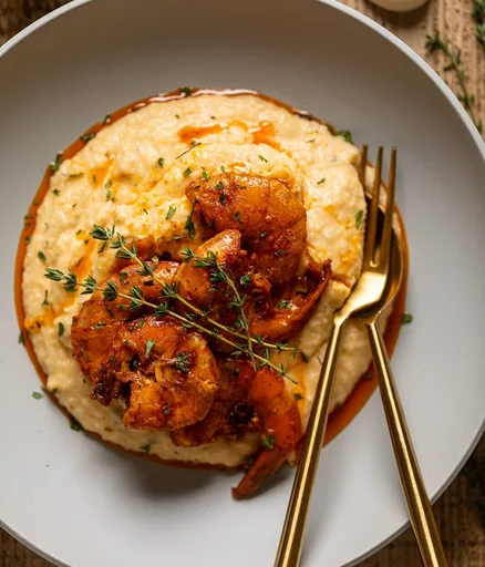 Spicy Southern Shrimp + Grits
