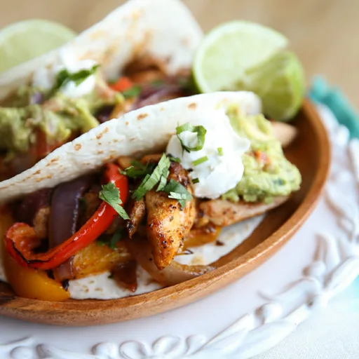 Fajitas al horno en bandeja