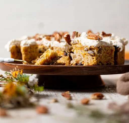 Vegan Carrot Cake + Orange-infused Frosting