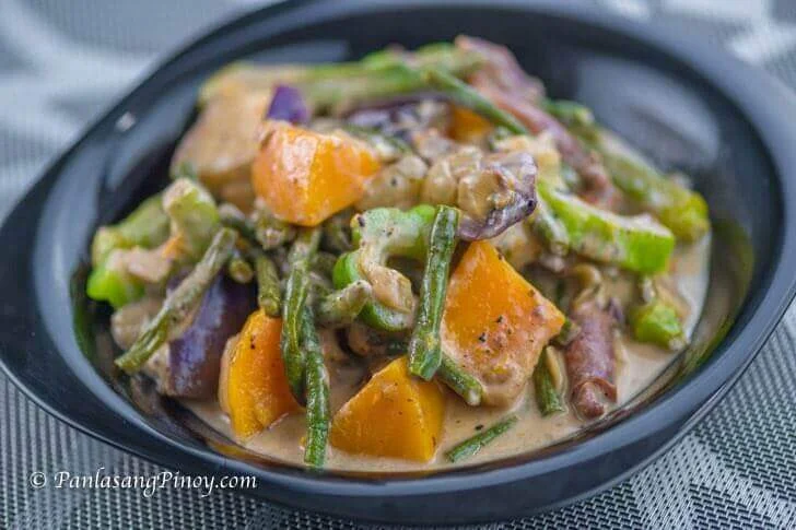 Pinakbet with Squid in Coconut Milk (Pinakbet sa Gata)