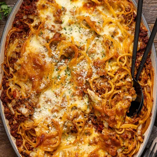 Weeknight Baked Spaghetti