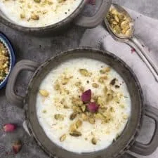 The Best Rice Pudding with Arabic Mastic and Rosewater