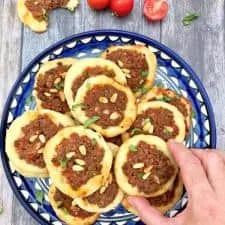 Sfeeha (open-faced meat pie) صفيحة