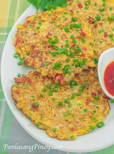 Shrimp omelet (Tortang Hipon)