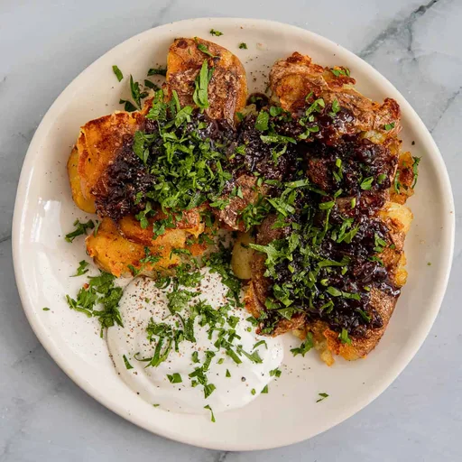 Ultimate Crispy Smashed Potatoes (Video)