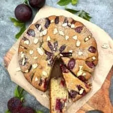 Olive Oil Plum Cake