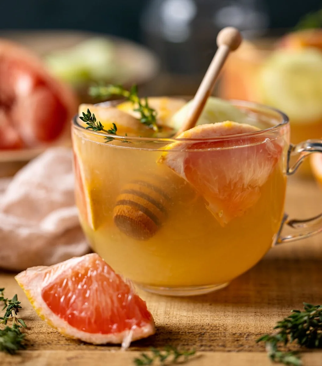 Honey Grapefruit Cucumber Thyme Tea