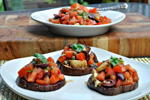 Eggplant Bruschetta – Low Carb, Paleo, Gluten Free