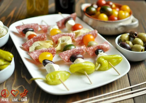 Brochetas de antipasto – Bajo en carbohidratos, sin gluten