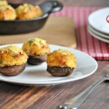 Crab Stuffed Mushrooms with Bacon