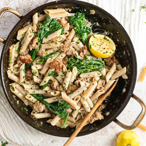 Italian Sausage and Broccolini Pasta with Lemon Cream