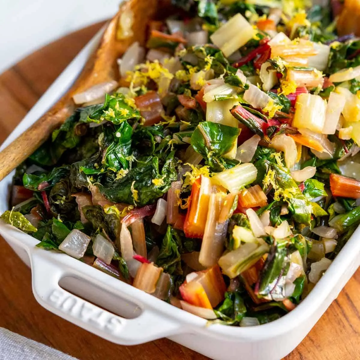 Sautéed Rainbow Chard with Lemon and Garlic