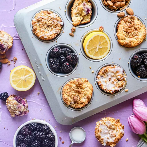 Almond Flour Blackberry Muffins (Gluten-Free)