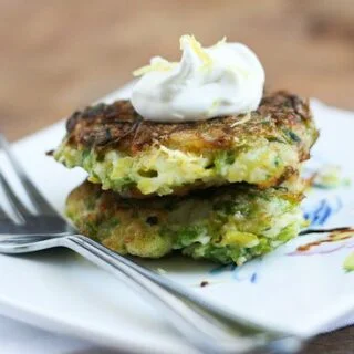 Leek and Brussels Sprout Fritters