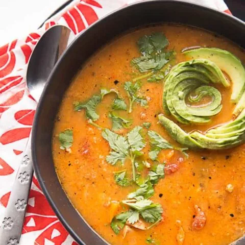 Sopa de fajitas de pollo de aprovechamiento