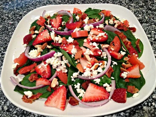 Ensalada de espinacas y fresas