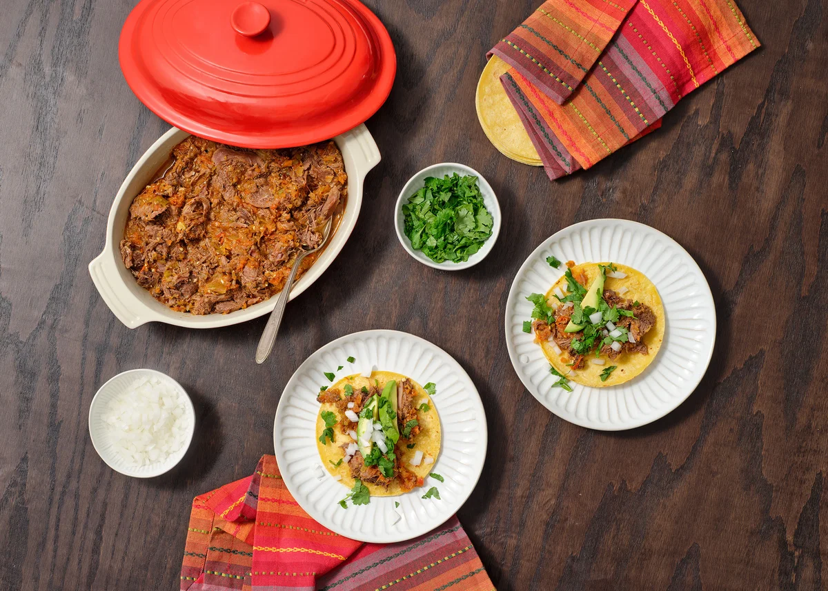 Tacos de Lengua en Salsa Martajada