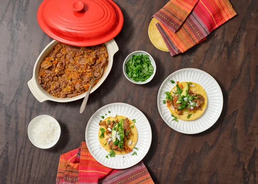 Tacos de lengua en salsa martajada