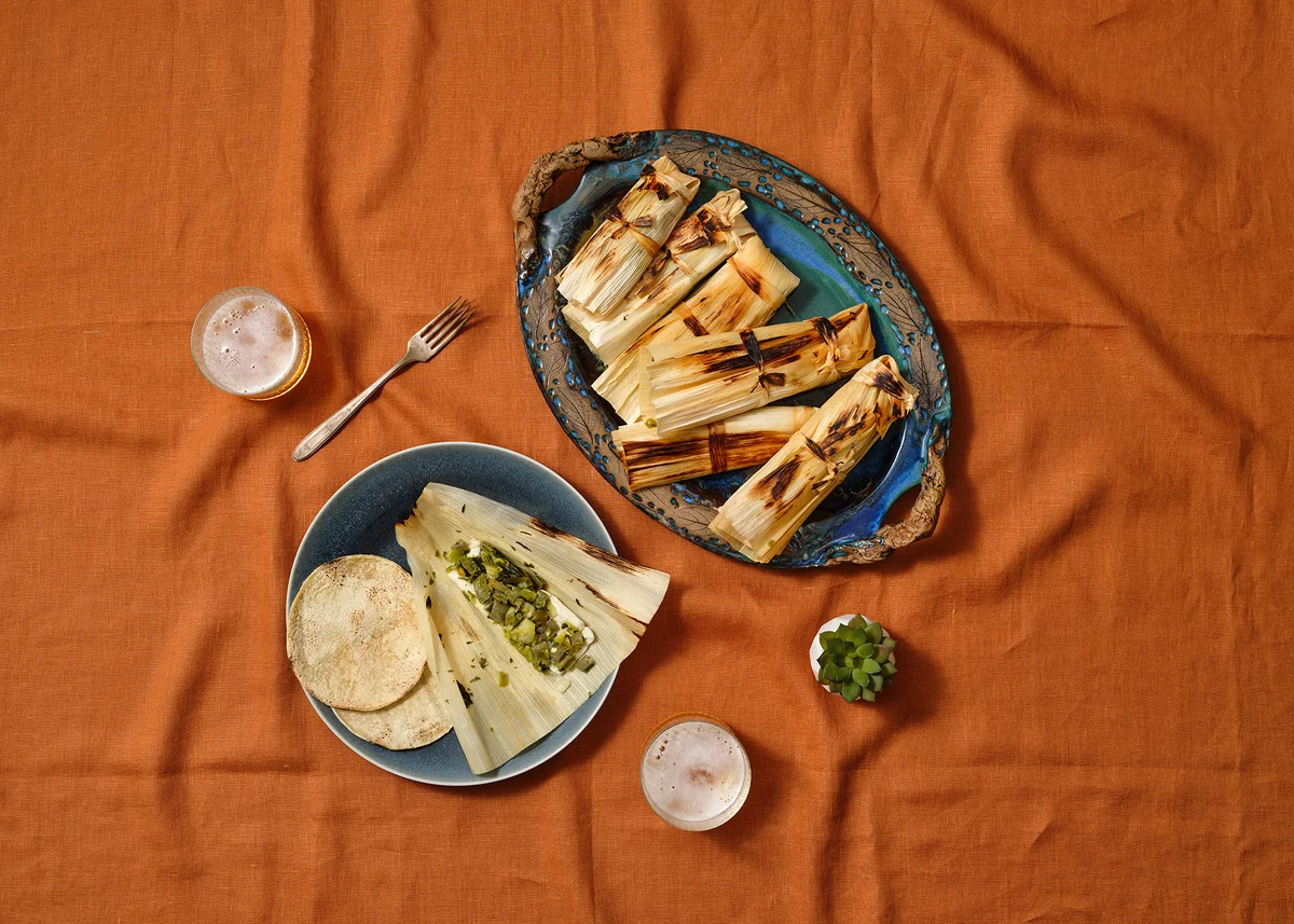 Tlapique de Pescado con Nopales (Tamales)