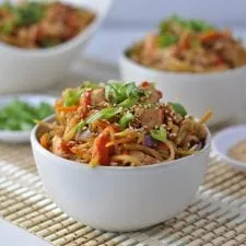 Sesame Chicken Egg Roll in a Bowl
