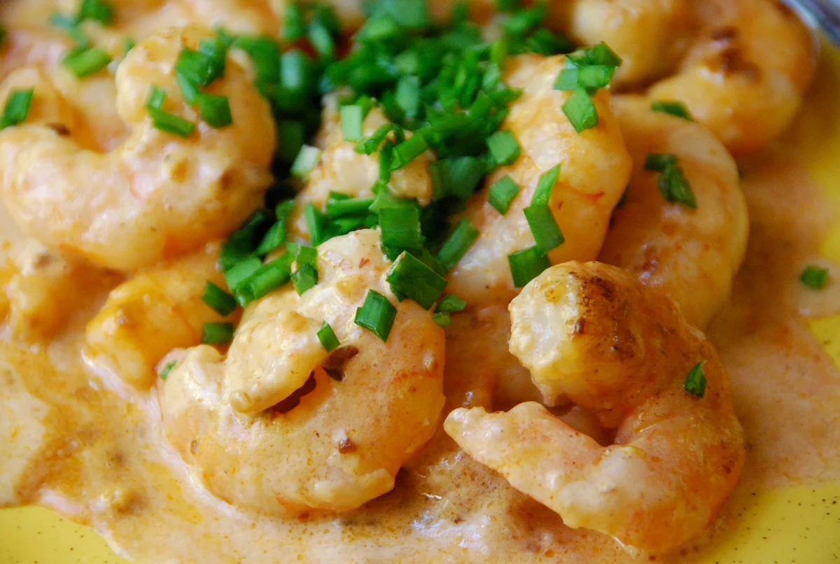 Tequila, Mexican Cream and Chipotle Shrimp