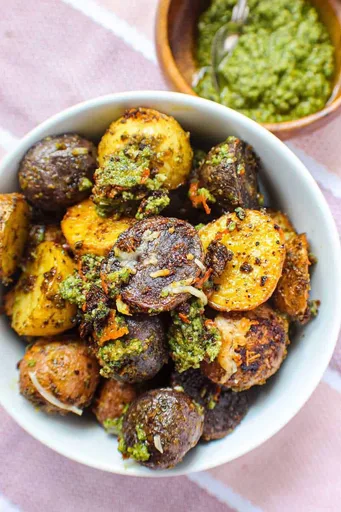 Pesto Parmesan Roasted Potatoes