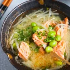 High-Protein Salmon Miso Soup