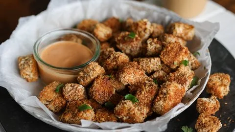 Crispy Baked Tofu Nuggets