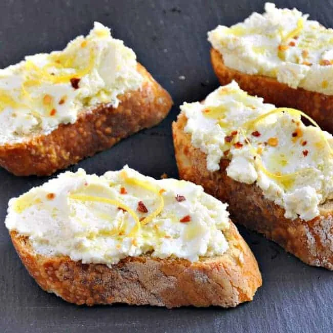Feta and Lemon Crostini