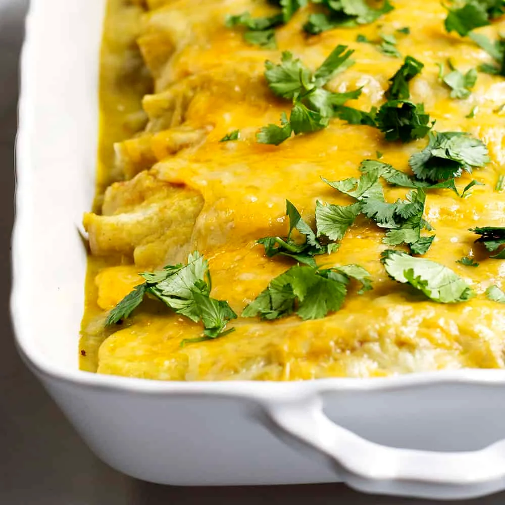 Green Chile Chicken Enchiladas
