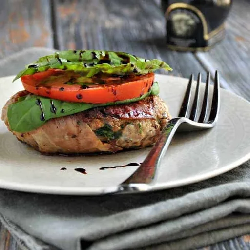 Prosciutto Wrapped Lamb Burgers with Sun-Dried Tomatoes and Pecorino