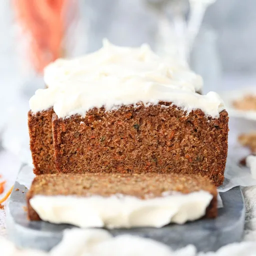 Carrot Cake Loaf with Cream Cheese Frosting