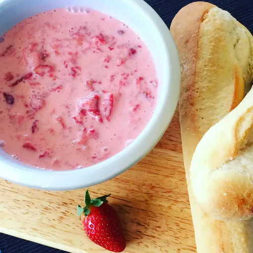 Fresas con crema agria