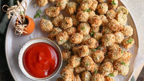 Crispy 'Feta' Stuffed Air Fryer Olives