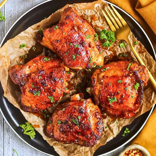 Muslos de pollo con miel picante