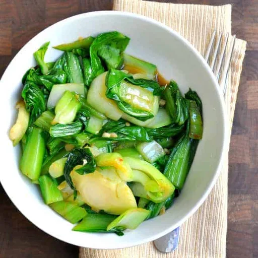 Bok Choy picante al sésamo y jengibre
