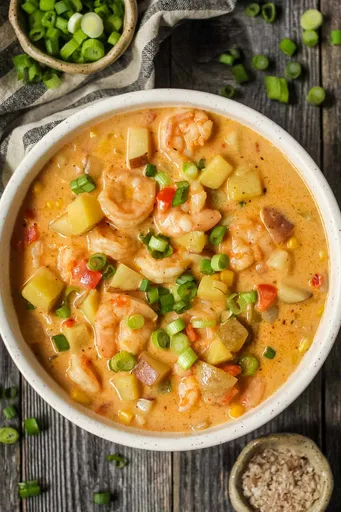 Creamy Cajun Shrimp and Corn Chowder