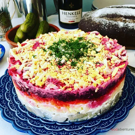 Herring Under a Fur Coat (Селёдка под шубой) + Video
