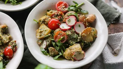 Ensalada de patata con pesto